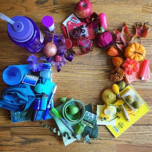 Found Object Color Wheel 